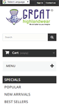Mobile Screenshot of greathighlandwear.com